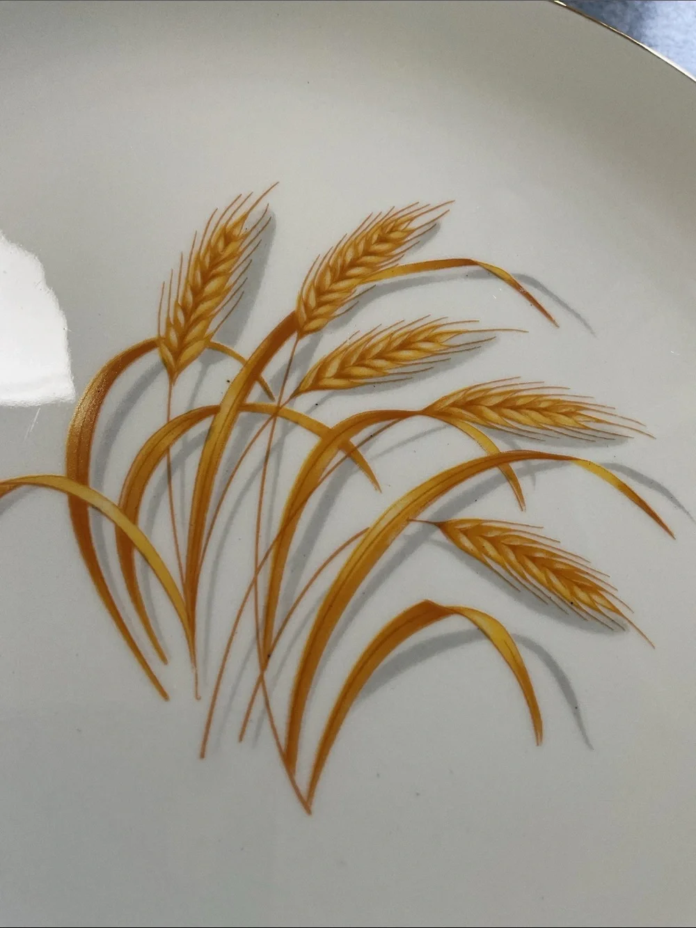 Golden Wheat 10 dessert plates. Vintage Homer Laughlin